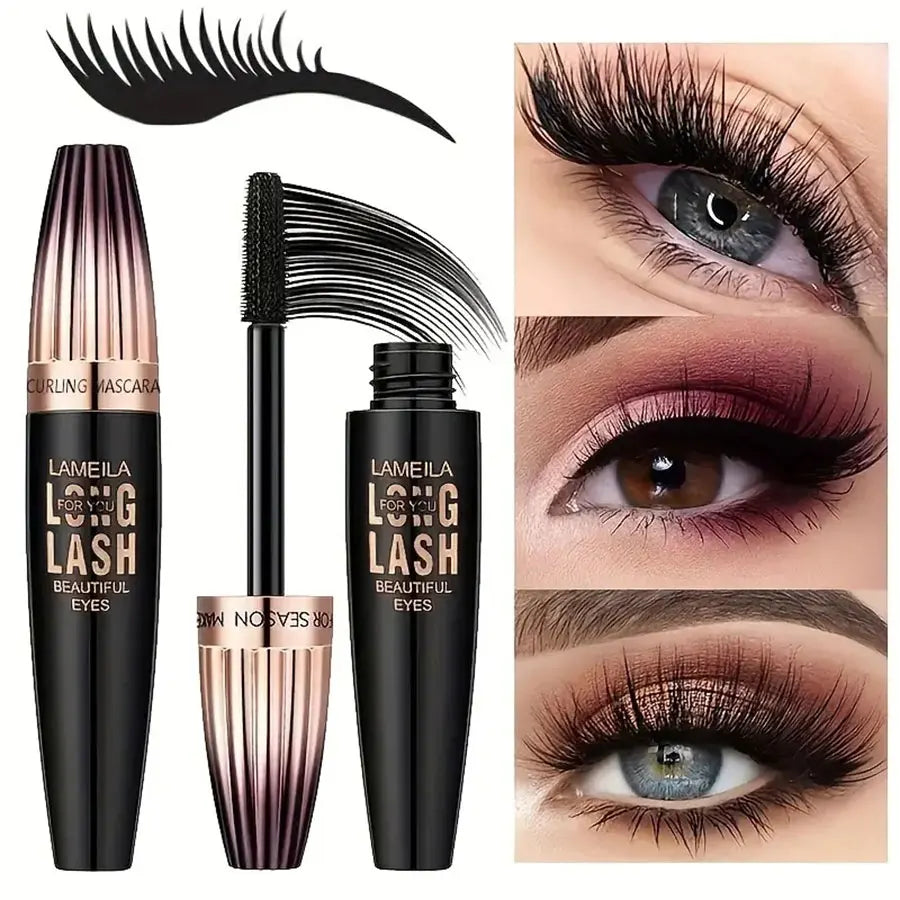 Mascara 4D Waterproof Volume & Longueur – Effet Recourbant Longue Tenue